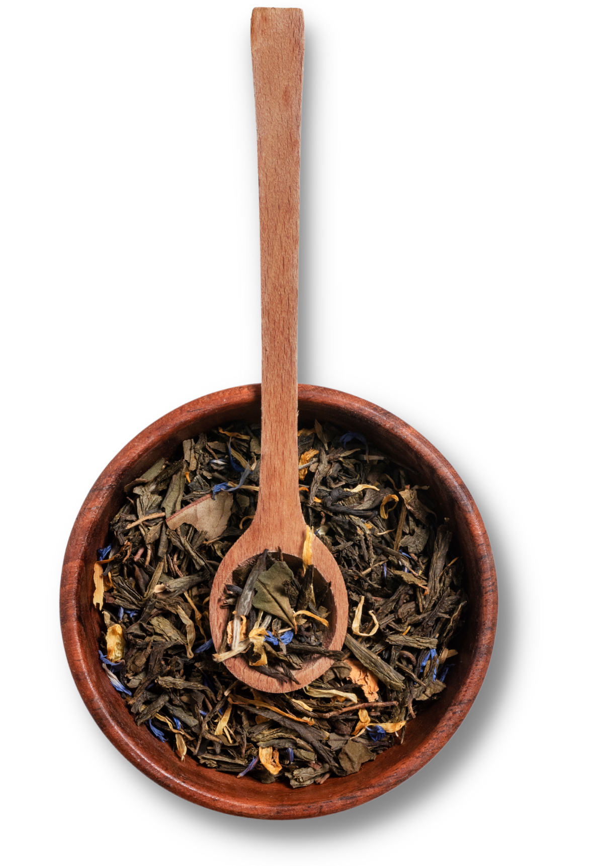 Loose Leaf Tea in a Wooden Bowl