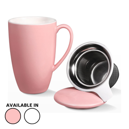 Porcelain Loose Leaf Tea Mug Infuser and Lid main